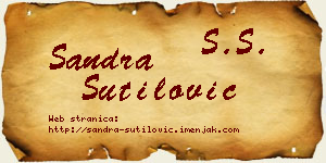Sandra Šutilović vizit kartica